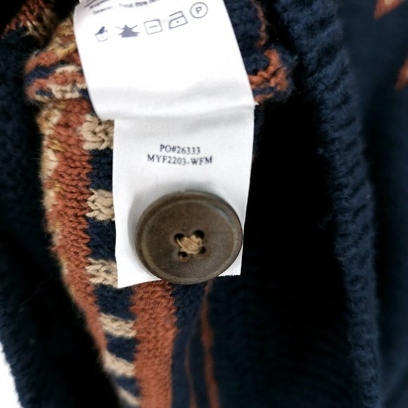 NWT FAHERTY Cardigan B. Yellowtail Wolf Mountain Southwestern Organic Cotton M L - Picture 9 of 9